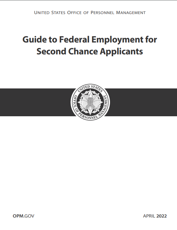 Guide to Federal Employment for Second Chance Applicants Cover