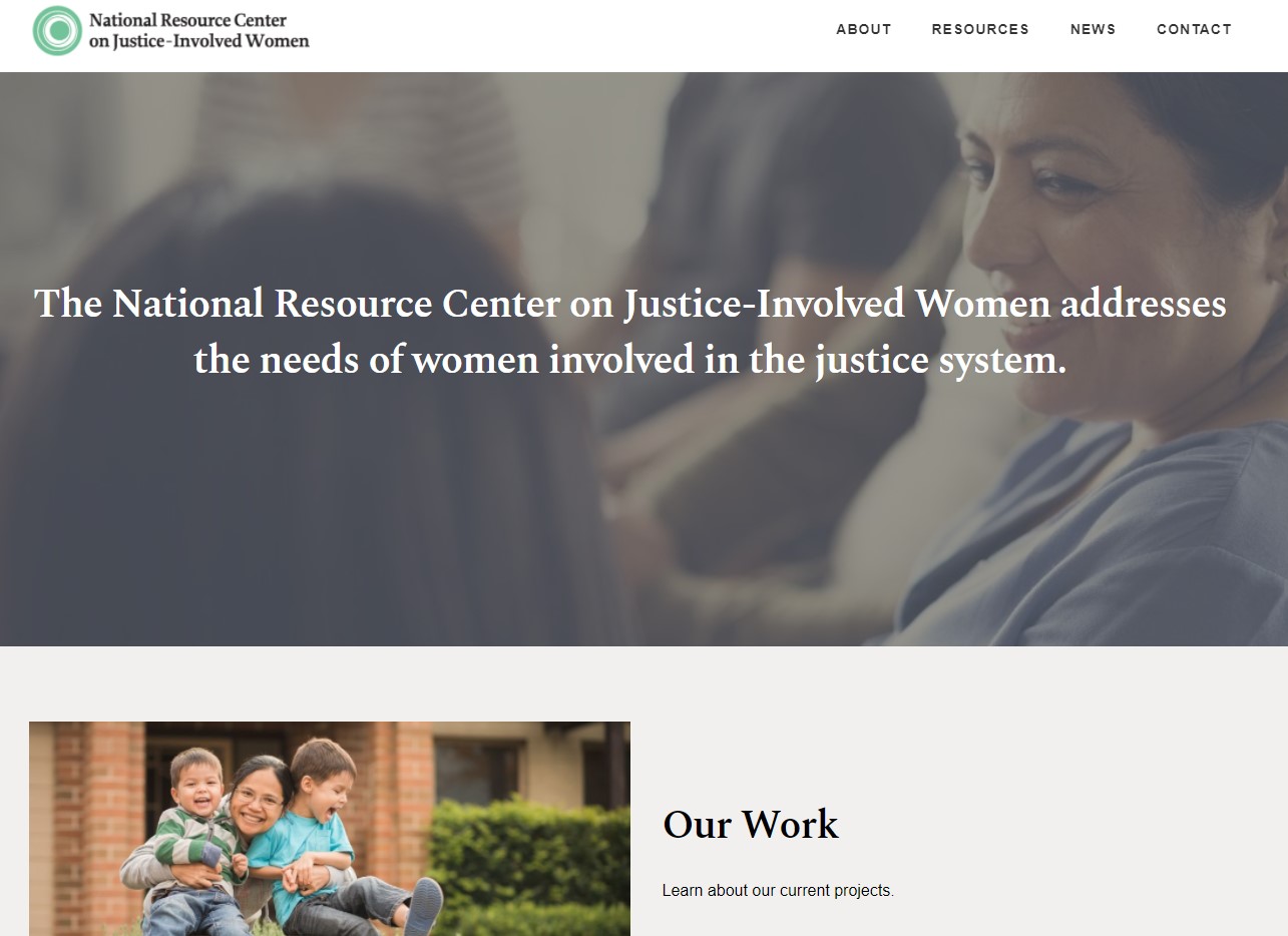 National Resource Center on Justice Involved Women Cover