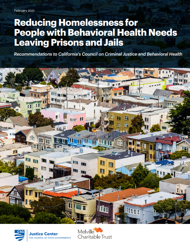 Reducing Homelessness for People with Behavioral Health Needs Leaving Prisons and Jails Cover