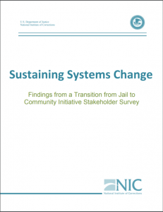 Sustaining Systems Change: Findings from a Transition from Jail to Community Initiative Stakeholder Survey Cover