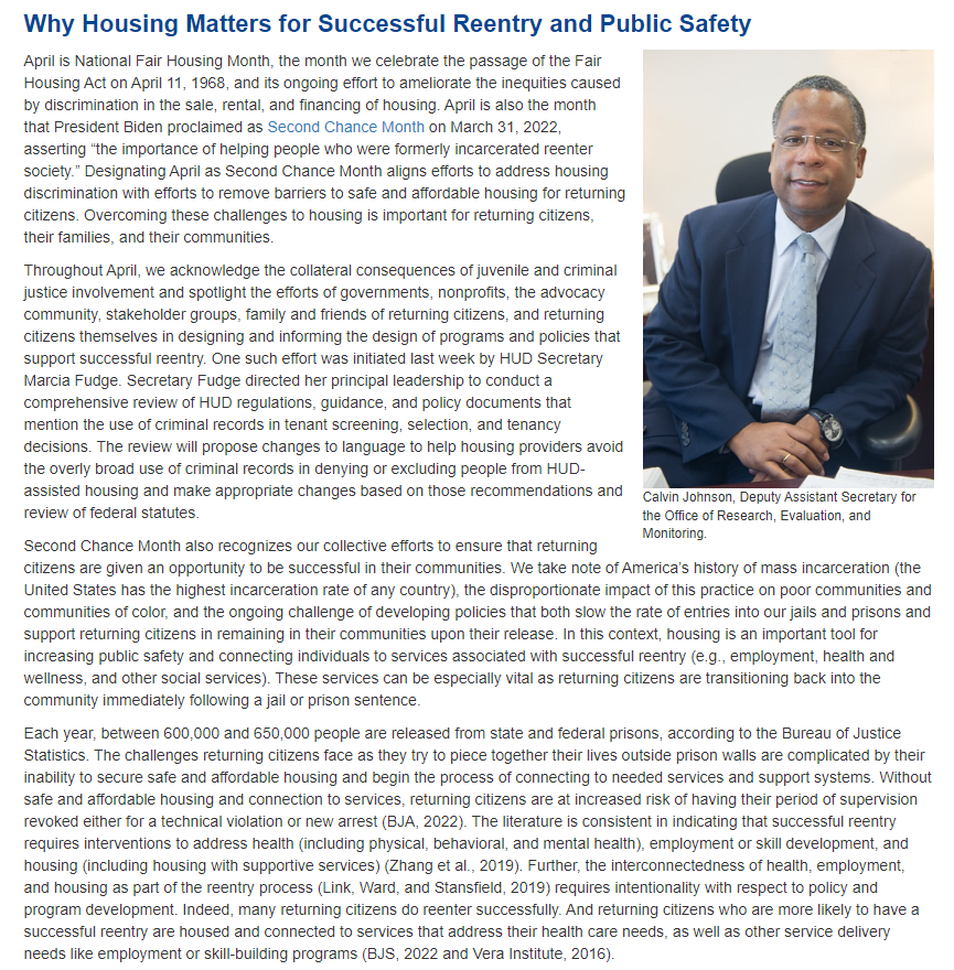 Why Housing Matters for Successful Reentry and Public Safety Cover