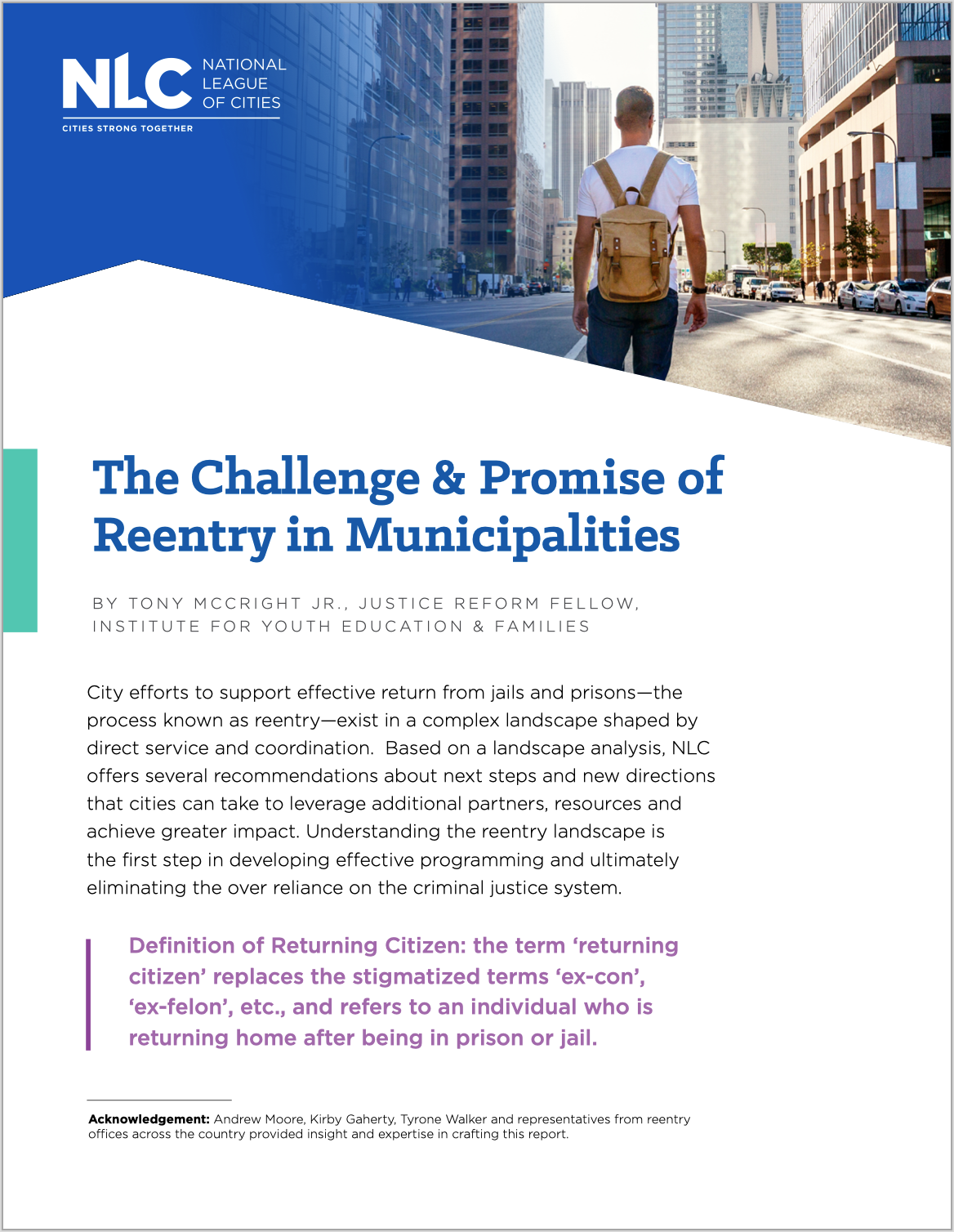 Reentry in Municipalities brief cover image