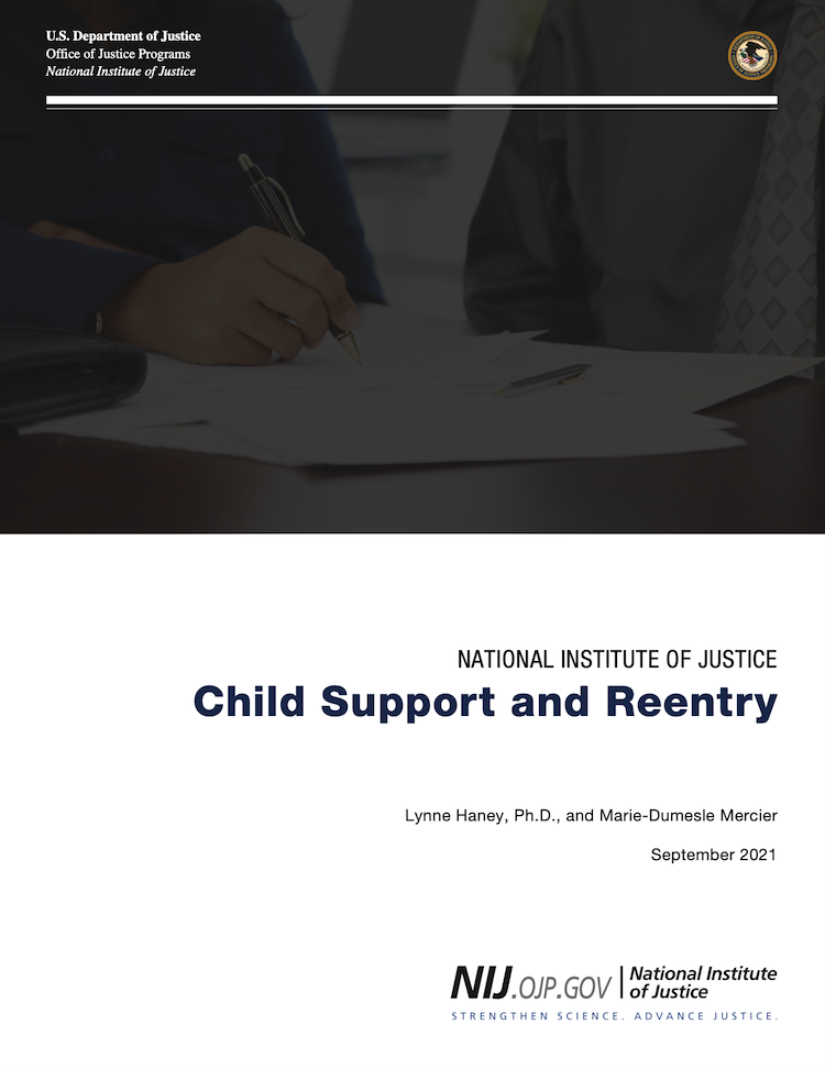 Child Support and Reentry report cover