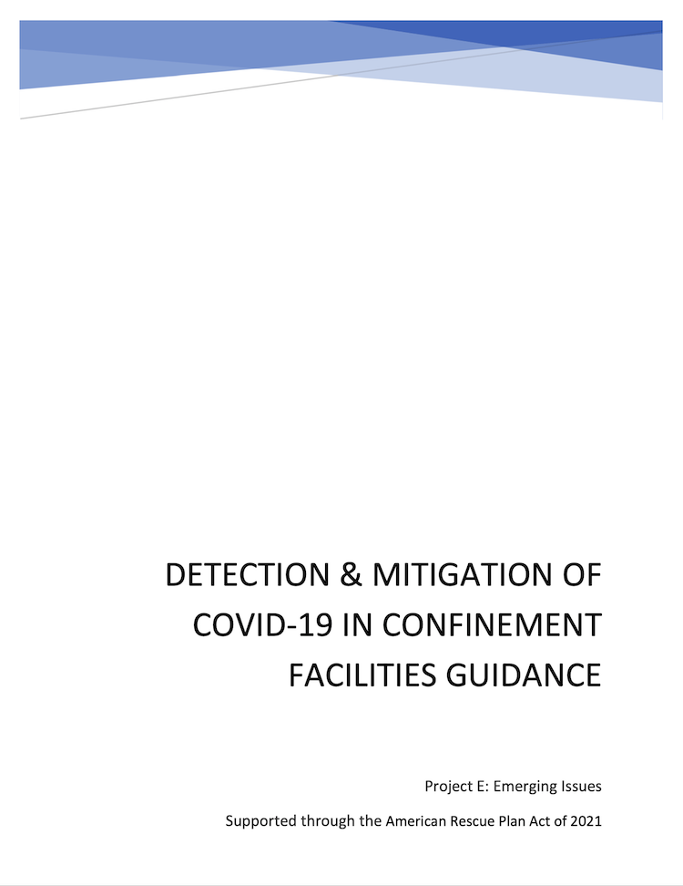 Detection & Mitigation of COVID-19 in Confinement Facilities Guidance cover