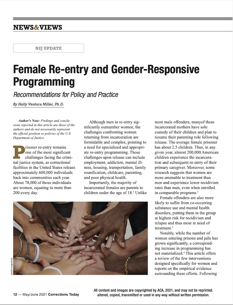 Female Reentry and Gender-Responsive Programming cover image