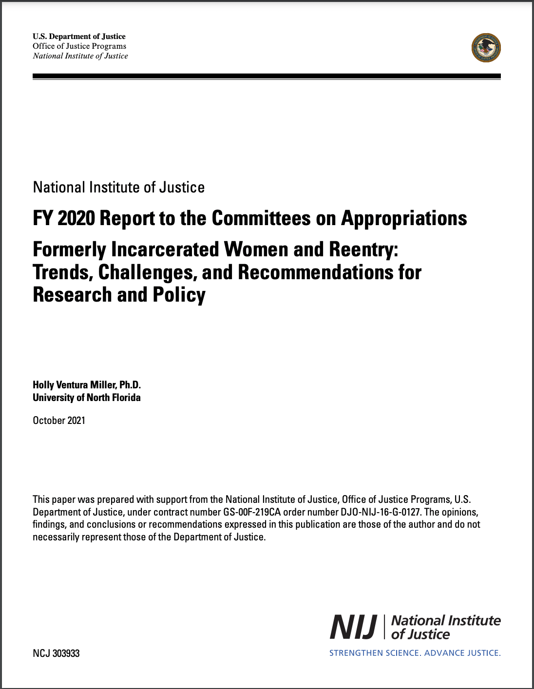Women Reentry report cover image