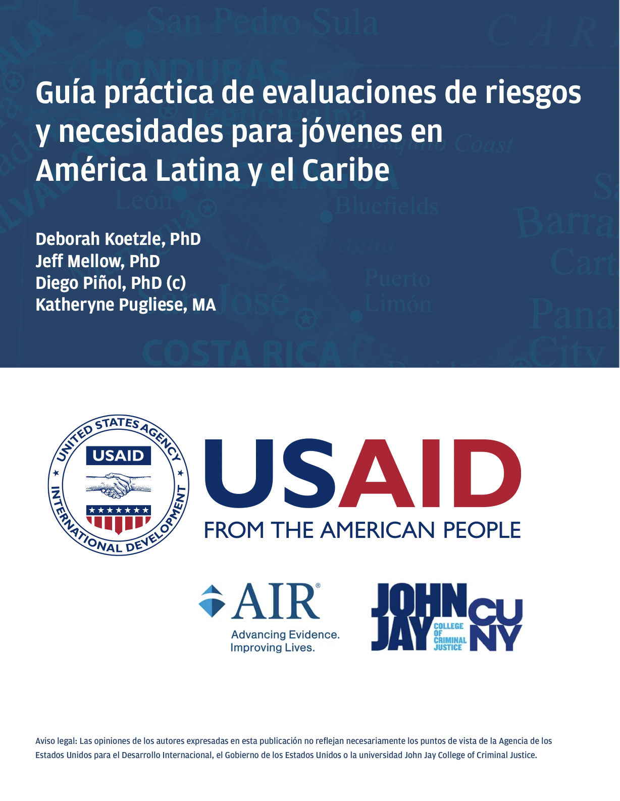Guía práctica de evaluaciones de riesgos y necesidades para jóvenes en América Latina y el Caribe