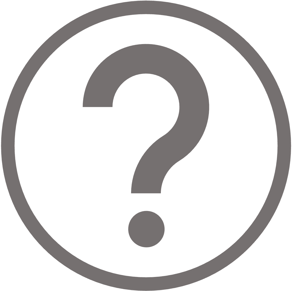 Icon of question mark inside a circle