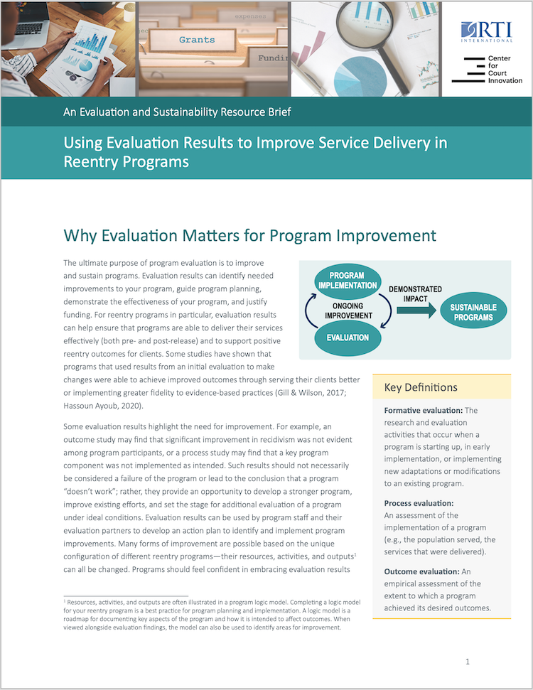 Using Evaluation Results to Improve Service Delivery brief cover image