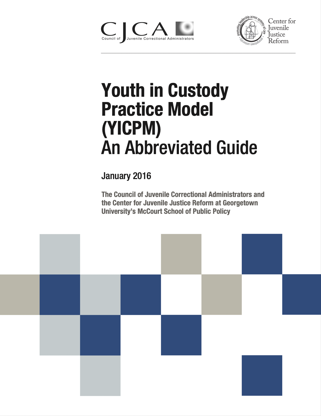 Youth in Custody Practice Model Guide cover image