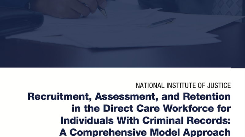 Recruitment, Assessment, and Retention in the Direct Care Workforce cover image