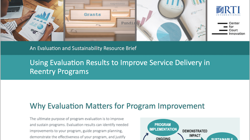 Using Evaluation Results to Improve Service Delivery brief cover image