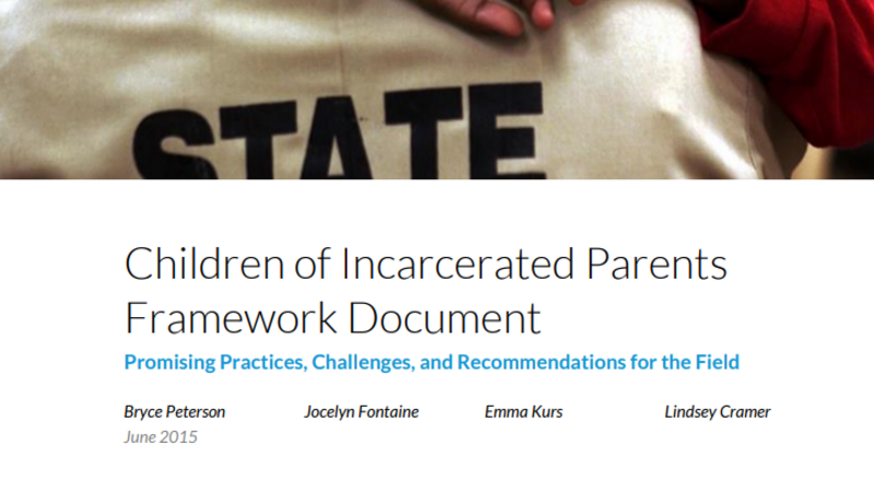 Children of Incarcerated Parents Framework Document Cover