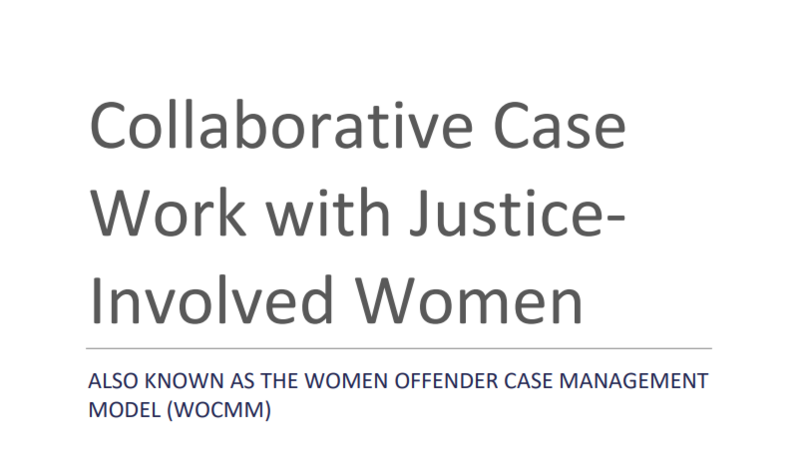 Collaborative Case Work with Justice Involved Women Cover