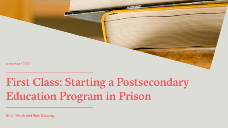 First Class: Starting a Postsecondary Education Program in Prison Cover