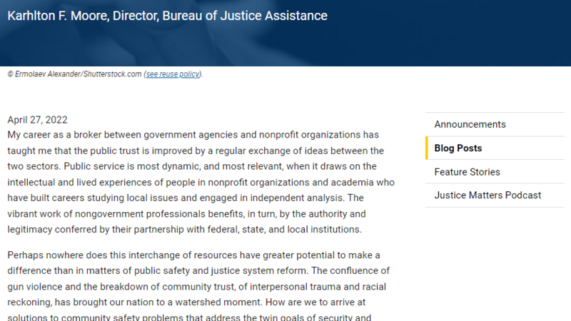 BJA Visiting Fellows: Bridging the Criminal Justice Policy Divide