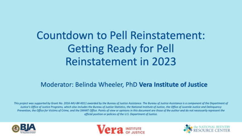 Countdown To Pell Reinstatement Cover