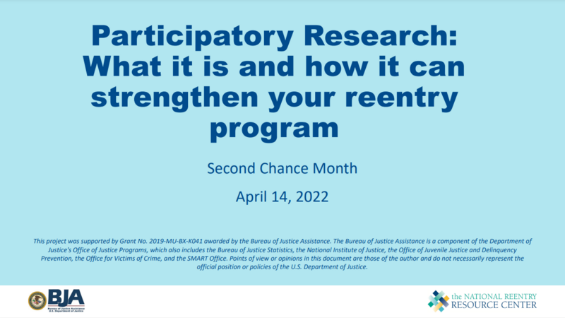 How to use Participatory Research in Your Reentry Program Evaluation Cover