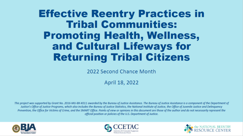 Making Reentry Work in Tribal Communities Cover