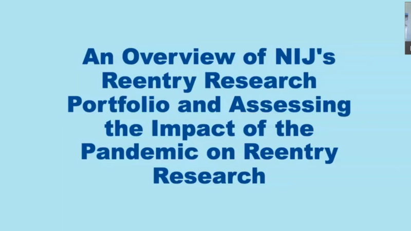 Taking Stock: An Overview of NIJ's Reentry Research Portfolio and Assessing the Impact of the Pandemic on Reentry Research Cover