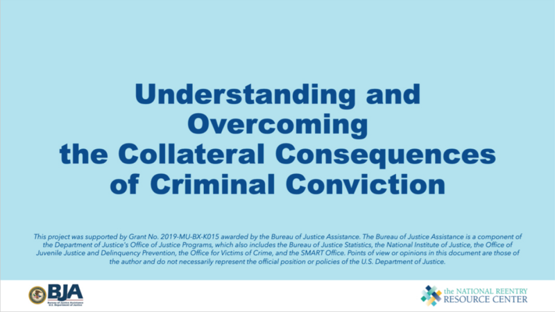 Understanding and Overcoming the Collateral Consequences of Criminal Conviction Cover