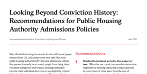 Looking Beyond Conviction History fact sheet cover image
