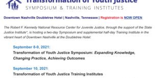 Transformation of Youth Justice event page
