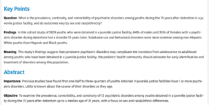 Prevalence, Comorbidity, and Continuity of Psychiatric Disorders article cover