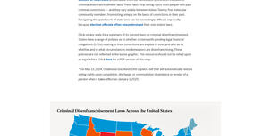 State-by-State Map: Can People Convicted of a Felony Vote? 