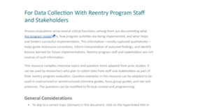 Fact Sheet: Process Evaluation Question Bank 