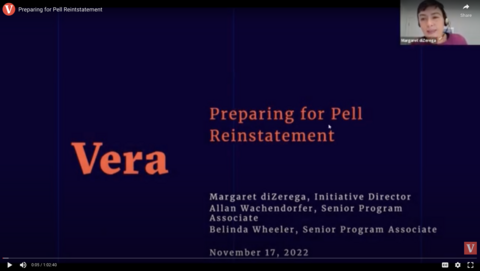Preparing for Pell Reinstatement webinar video