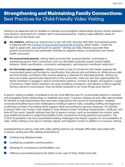 Strengthening_and_Maintaining_Family_Connections_Brief_Cover