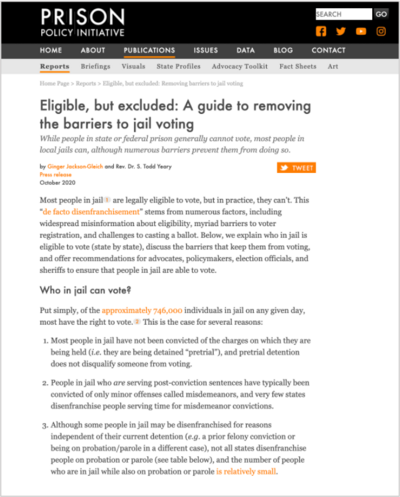 Eligible But Excluded brief cover