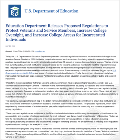 Proposed regulations and fact sheet article page