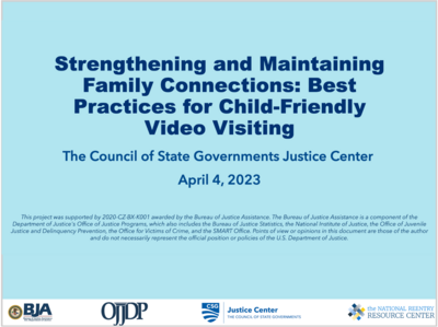 Strengthening and Maintaining Family Connections webinar slide