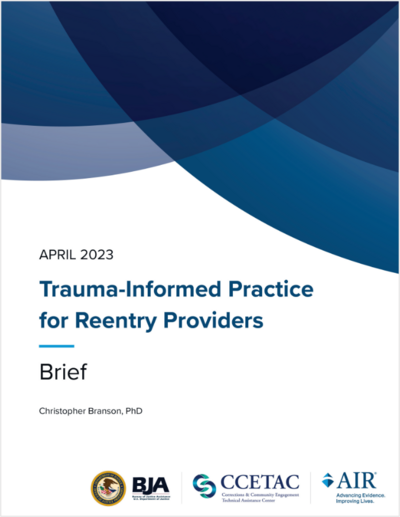 Trauma-Informed Practice for Reentry Providers brief cover