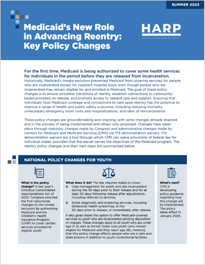 Medicaid's New Role fact sheet cover