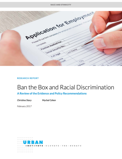 Ban the Box and Racial Discrimination Cover