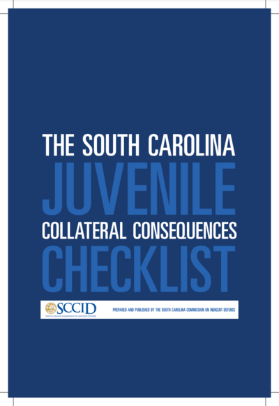The South Carolina Juvenile Collateral Consequences Checklist Cover