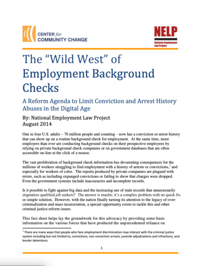 The “Wild West” of Employment Background Checks Cover