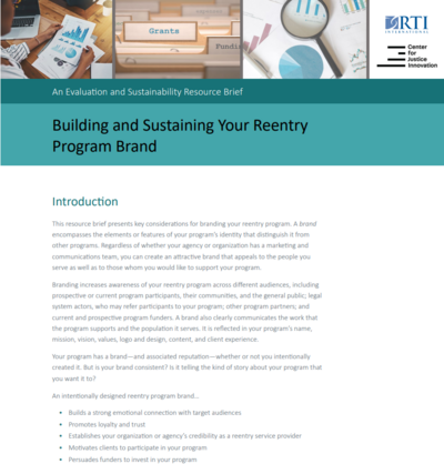 Resource Brief: Building and Sustaining Your Reentry Program Brand 