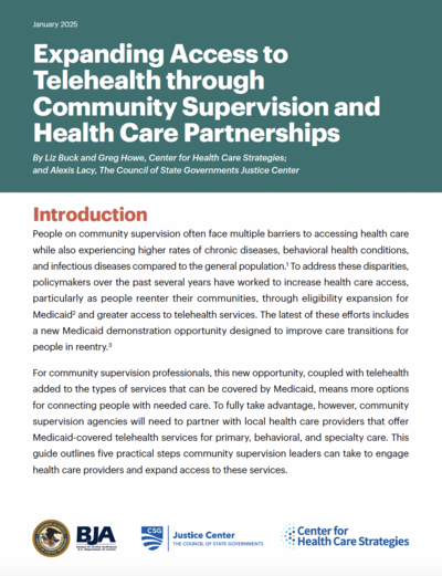 Expanding Access to Telehealth through Community Supervision and Health Care Partnerships