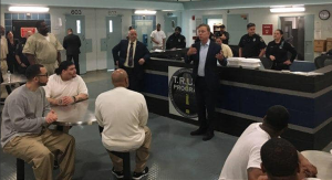 CT Gov. speaks with people inside a correctional facility