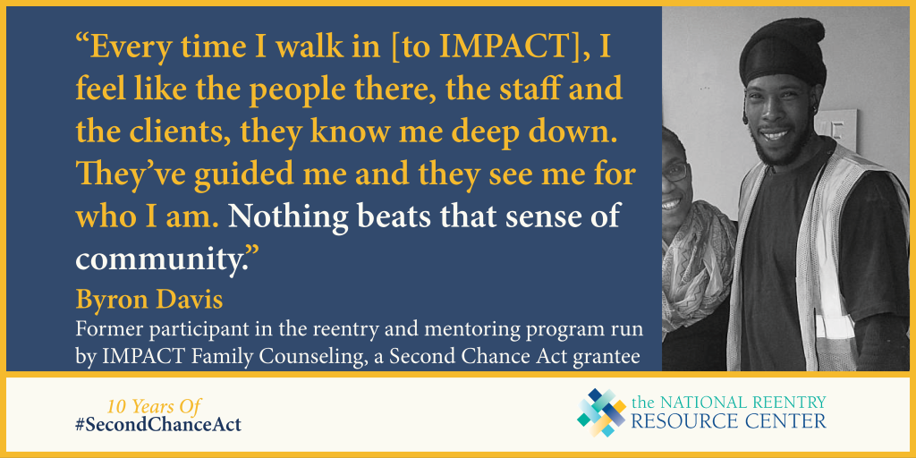 Second Chance Act Spotlight: Byron Davis, Birmingham, Alabama | National  Reentry Resource Center