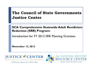 SCA Comprehensive Statewide Adult Recidivism Reduction Program